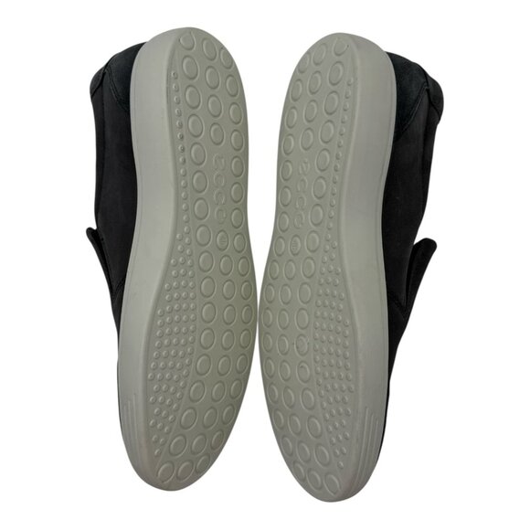 Ecco Mens Gray Slip-On Leather Shoes Sz 46-12 US Danish Design Casual Sneakers - Picture 13 of 14